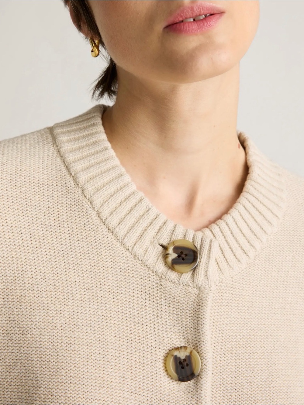 Quince 100% Organic Cotton Button-Front Women's Sweater - Picture 4 of 9